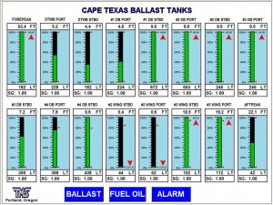 W HMI cape texas ballast tank