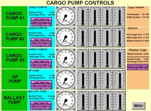 W HMI cargo pump controls